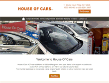 Tablet Screenshot of houseofcars.com.au